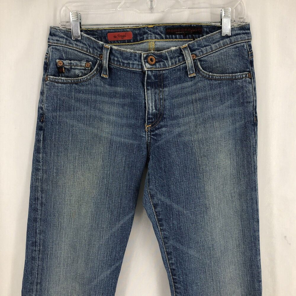 AG Adriano Goldschmied THE ANGEL Bootcut  Blue Stretch Denim Jeans 28R 30x33 USA